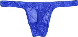 Men's Nylon Briefs G-String Thongs Sexy Lace Underwear T-Back Shorts Mesh Low Waist Transparent Nightwear