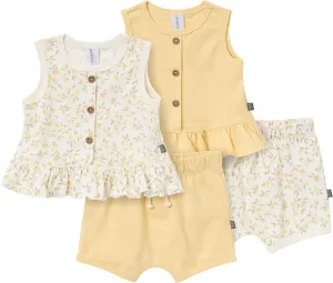Modern Moments by Gerber Baby Girls 4-pack Peplum Top & Short Set