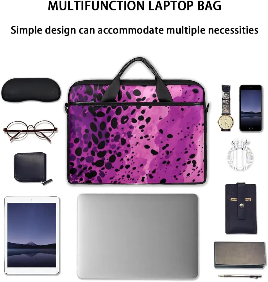 Modern Polka Dots Print 15 Inch Laptop Bag Women Men Laptop Carrying Case