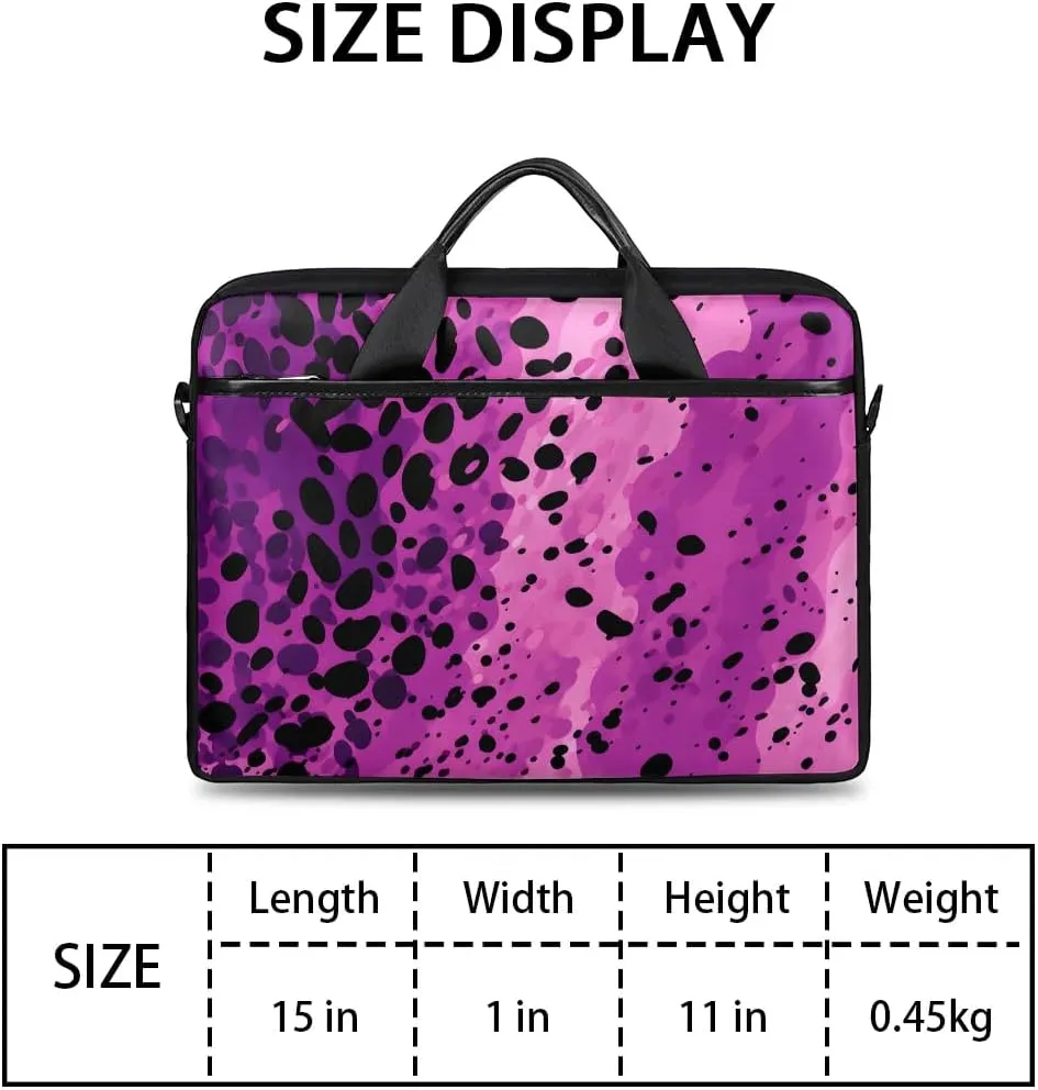 Modern Polka Dots Print 15 Inch Laptop Bag Women Men Laptop Carrying Case