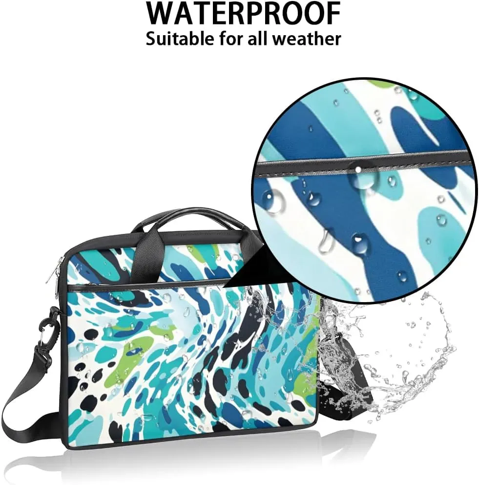 Modern Polka Dots Print 15 Inch Laptop Bag Women Men Laptop Carrying Case