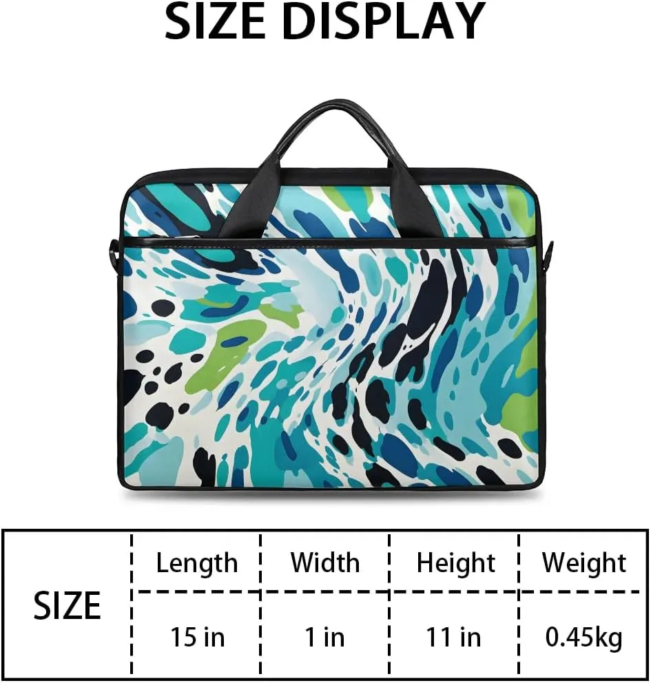 Modern Polka Dots Print 15 Inch Laptop Bag Women Men Laptop Carrying Case