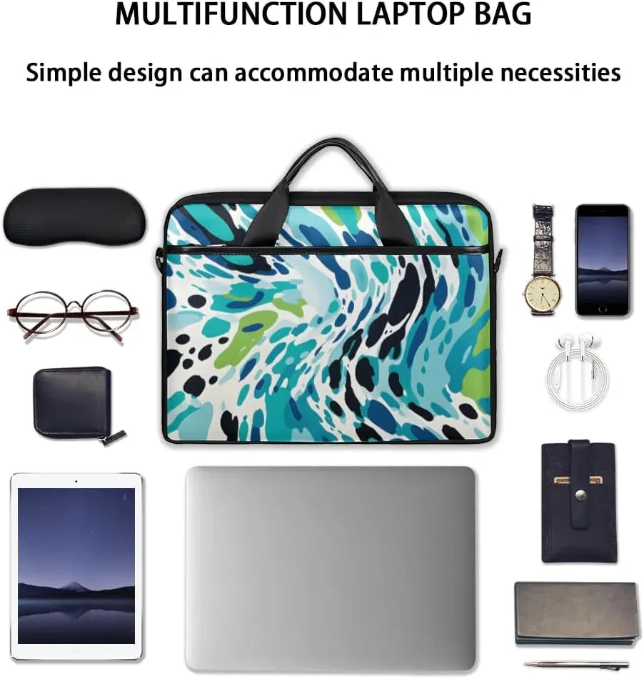 Modern Polka Dots Print 15 Inch Laptop Bag Women Men Laptop Carrying Case