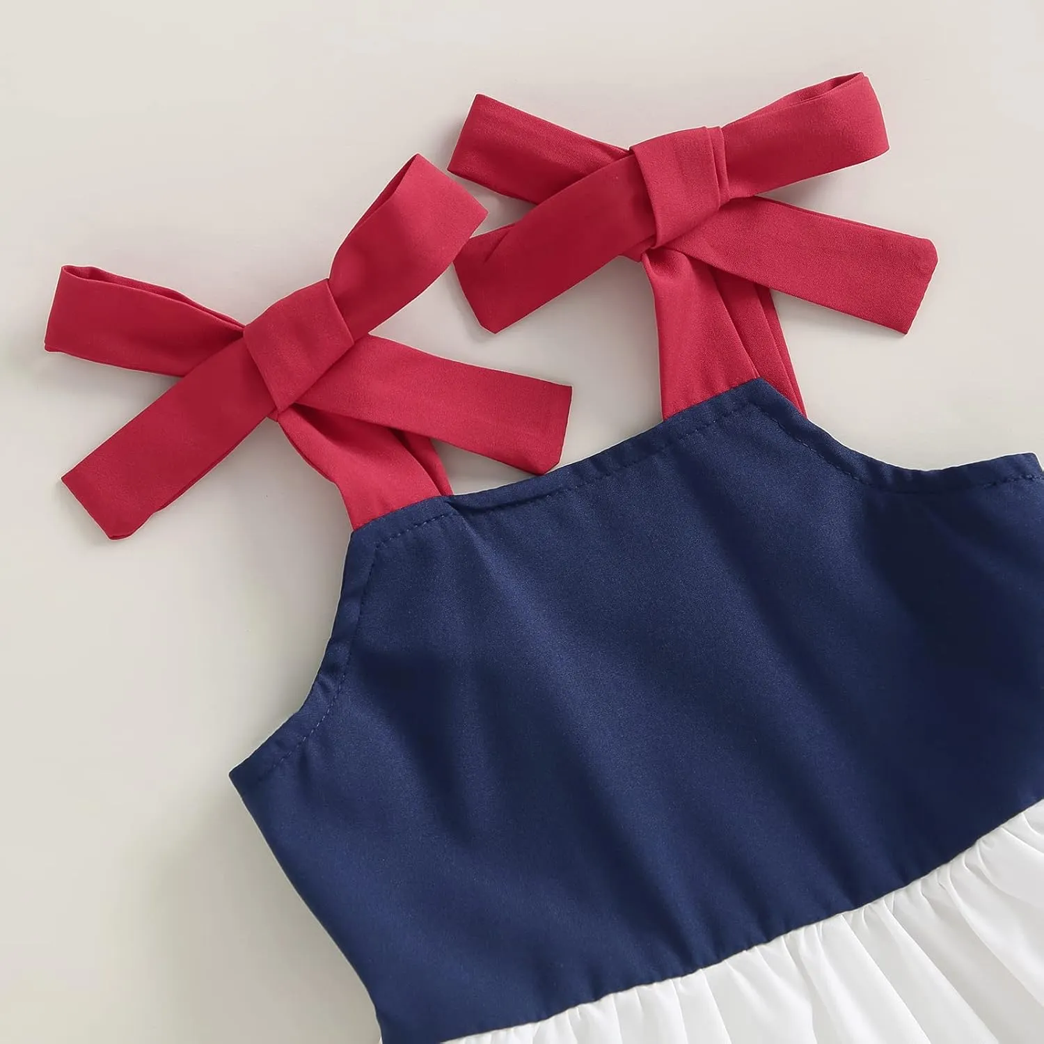 MoZiKQin Toddler Little Baby Girl Dress Suspender Strap Color Block Dresses Princess Beach Summer Sundress with Headband