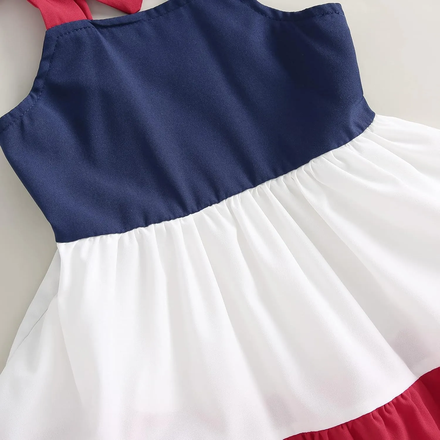 MoZiKQin Toddler Little Baby Girl Dress Suspender Strap Color Block Dresses Princess Beach Summer Sundress with Headband