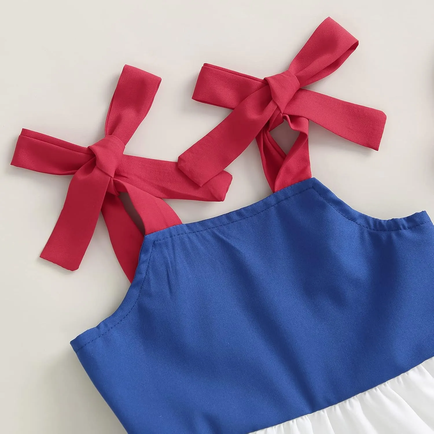 MoZiKQin Toddler Little Baby Girl Dress Suspender Strap Color Block Dresses Princess Beach Summer Sundress with Headband