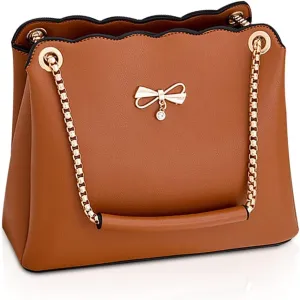 NICOLE & DORIS Small Handbags Shoulder Bag for Women Satchel Handbags PU Leather Clutch Bags Ladies Underarm Bag with Chain