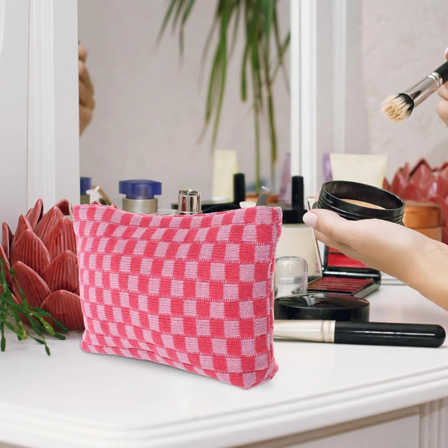 NOLITOY Cosmetic Bag Large Makeup Storage Pouch Travel Toiletries Bag Washable for Family Friends