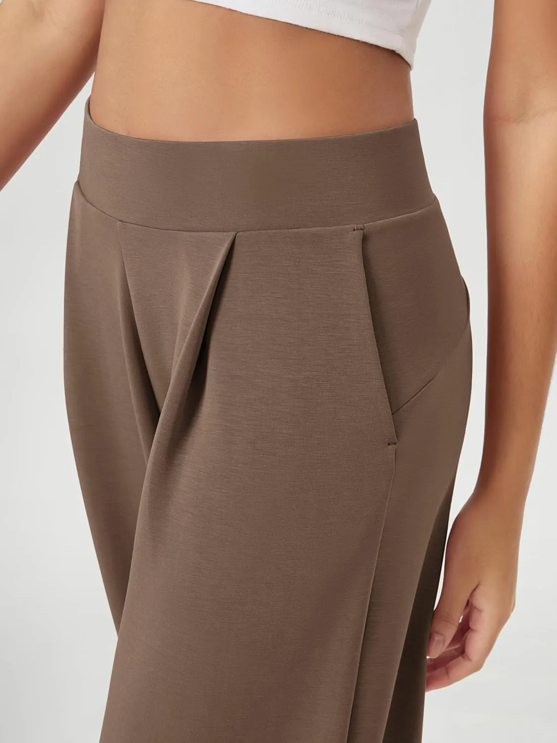 ODODOS Modal Soft Wide Leg Pants for Women High Waist Casual Relaxed Pants with Pockets-27/29"/ 31" Inseam