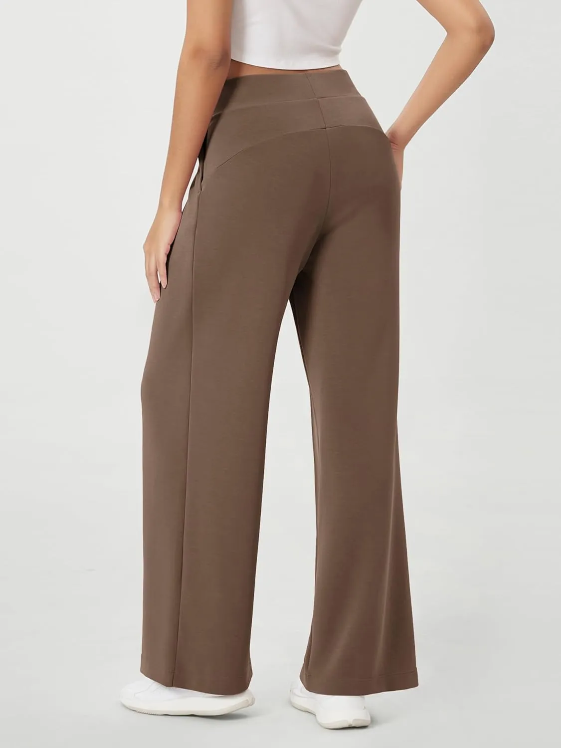 ODODOS Modal Soft Wide Leg Pants for Women High Waist Casual Relaxed Pants with Pockets-27/29"/ 31" Inseam