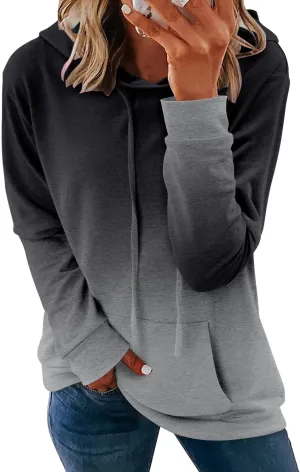 onlypuff Women's Pullover Hoodies Teen Girls Trendy Fall Fashion Tops Hooded Sweatshirts