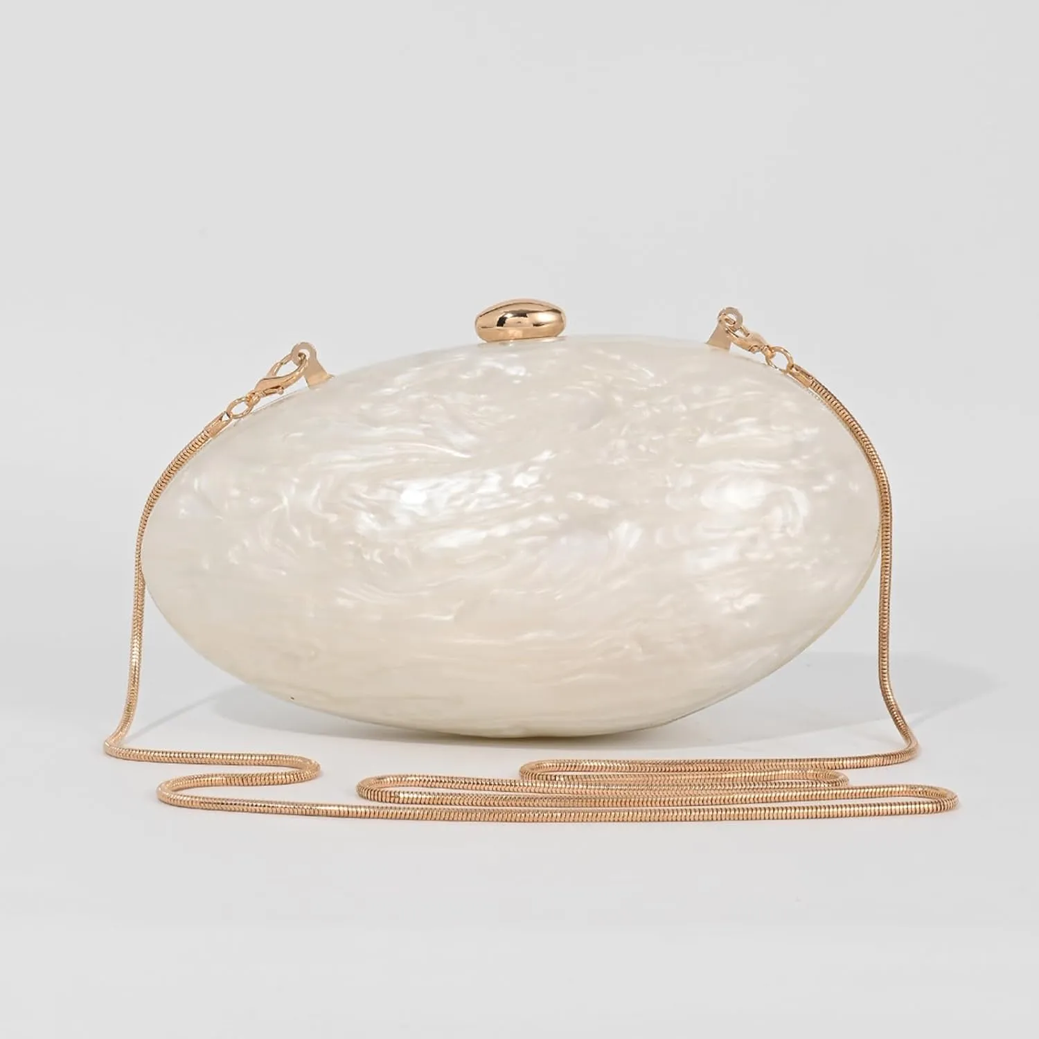 Pearl Clutch Purses For Women,Shell Acrylic Handbags Evening Bag Purse Small Shoulder Crossbody Bags Wedding Designer