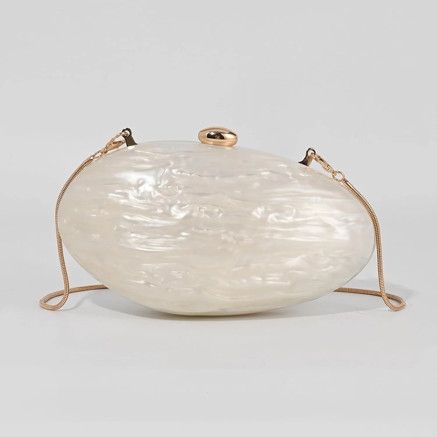 Pearl Clutch Purses For Women,Shell Acrylic Handbags Evening Bag Purse Small Shoulder Crossbody Bags Wedding Designer