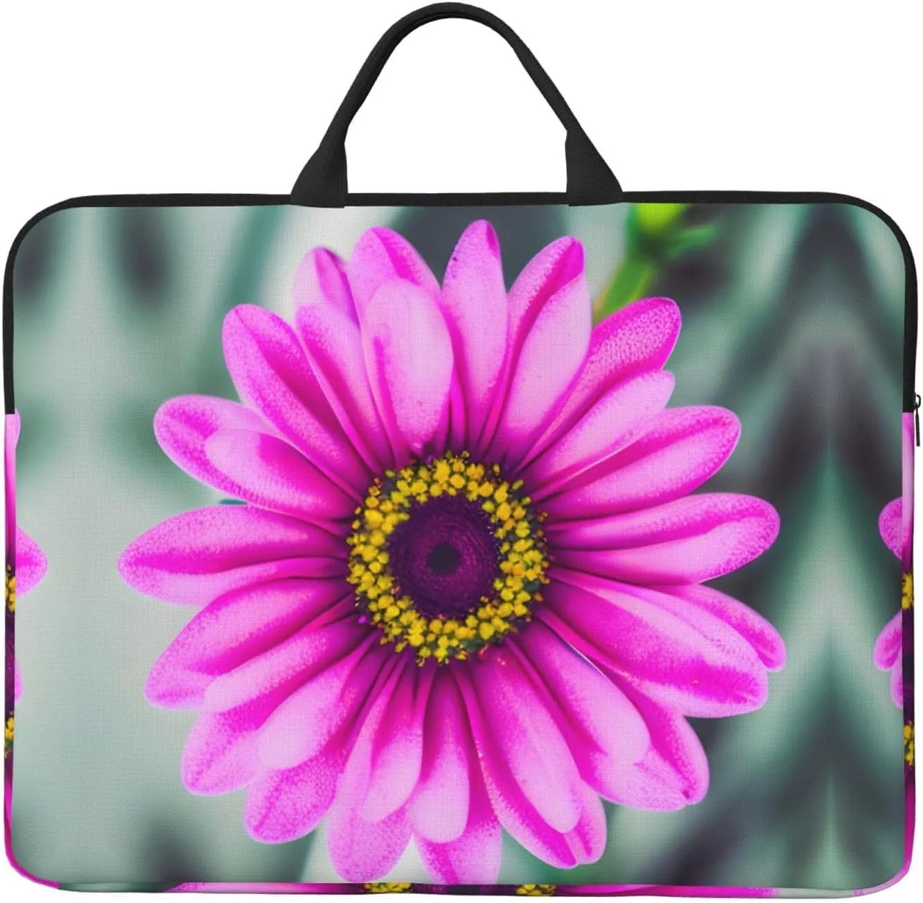 Pink Flower 14in Laptop Case Sleeve Bag  Versatile Shoulder Messenger Briefcase, Designed for Business Travel