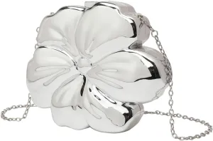Pocadri Womens Acrylic Evening Clutch Chic Star Flower Shoulder Crossbody Bag Handbag Purse with Chain Party Wedding