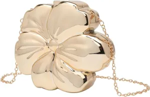 Pocadri Womens Acrylic Evening Clutch Chic Star Flower Shoulder Crossbody Bag Handbag Purse with Chain Party Wedding