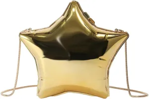 Pocadri Womens Acrylic Evening Clutch Chic Star Flower Shoulder Crossbody Bag Handbag Purse with Chain Party Wedding