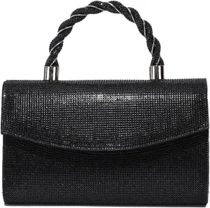 Pocadri Womens Rhinestone Clutch Sparkly Glitter Evening Bags Shoulder Crossbody Bag Handbag Purse with Chain Dinner Wedding