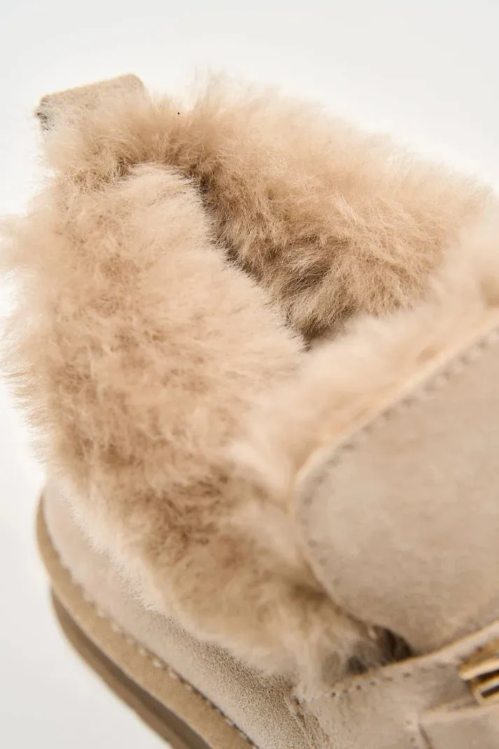 Puff Buckle Beige   Nestle Beige