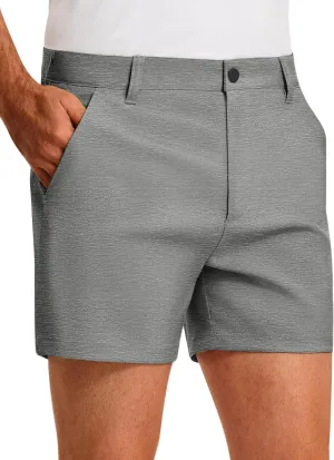 PULI Golf Shorts Men 5 Inch Inseam Relaxed Fit Stretch Dress Lightweight Casual Travel Quick Dry Summer Shorts