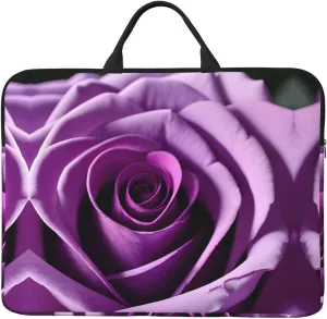 Purple Rose 14in Laptop Case Sleeve Bag  Versatile Shoulder Messenger Briefcase, Designed for Business Travel