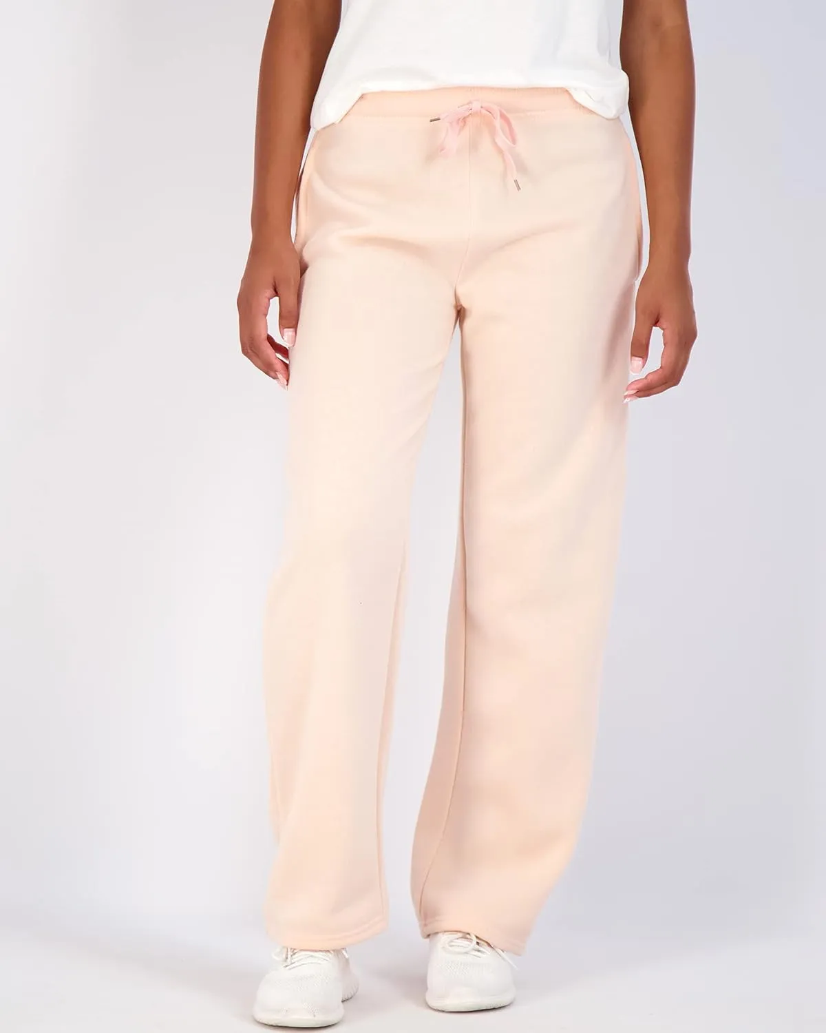 Real Essentials 3 Pack: Women's Relaxed Fit Fleece Open Bottom Sweatpants - Casual Athleisure (Available in Plus)