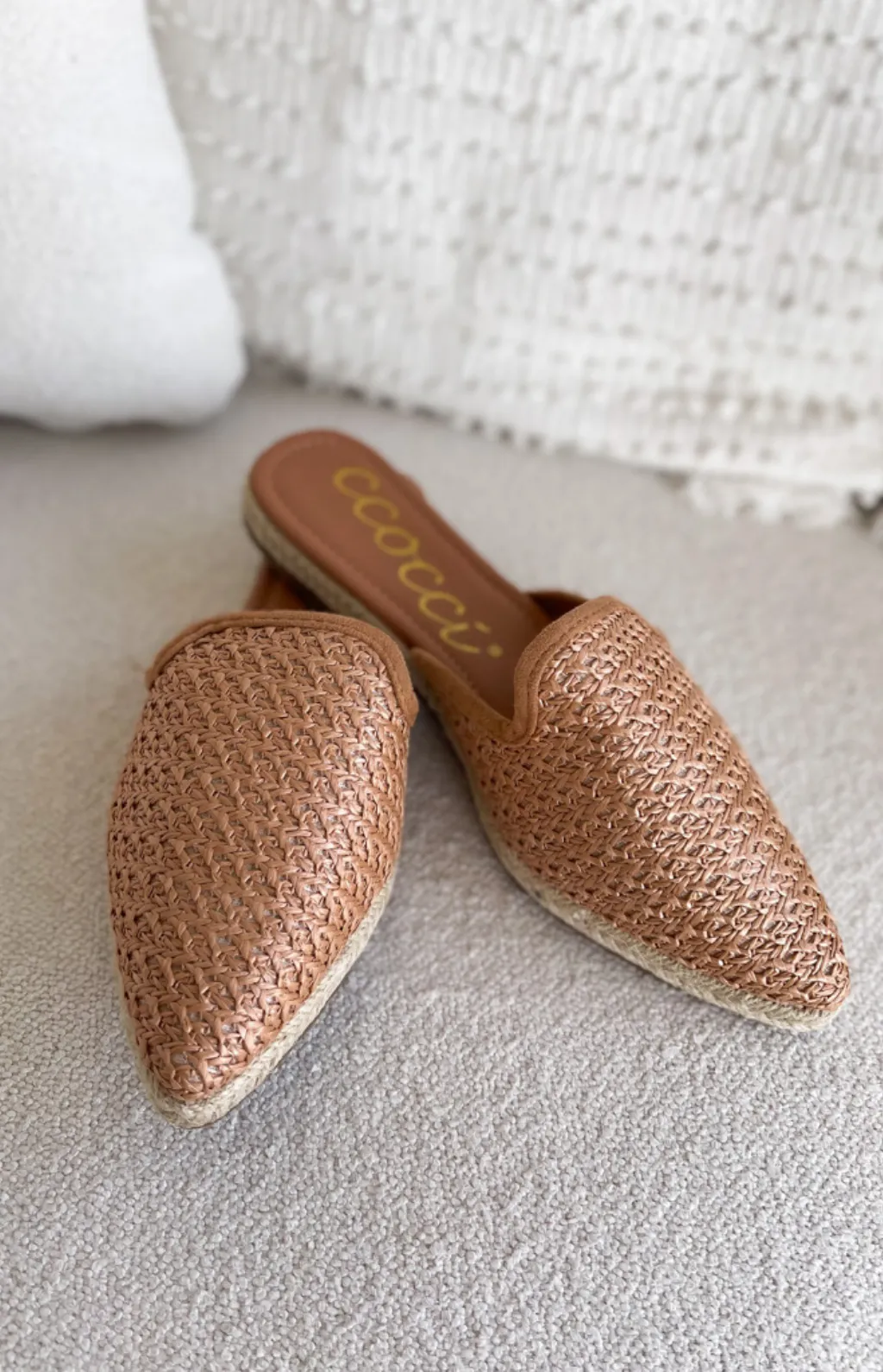 Reese Camel Pointed Toe Mule