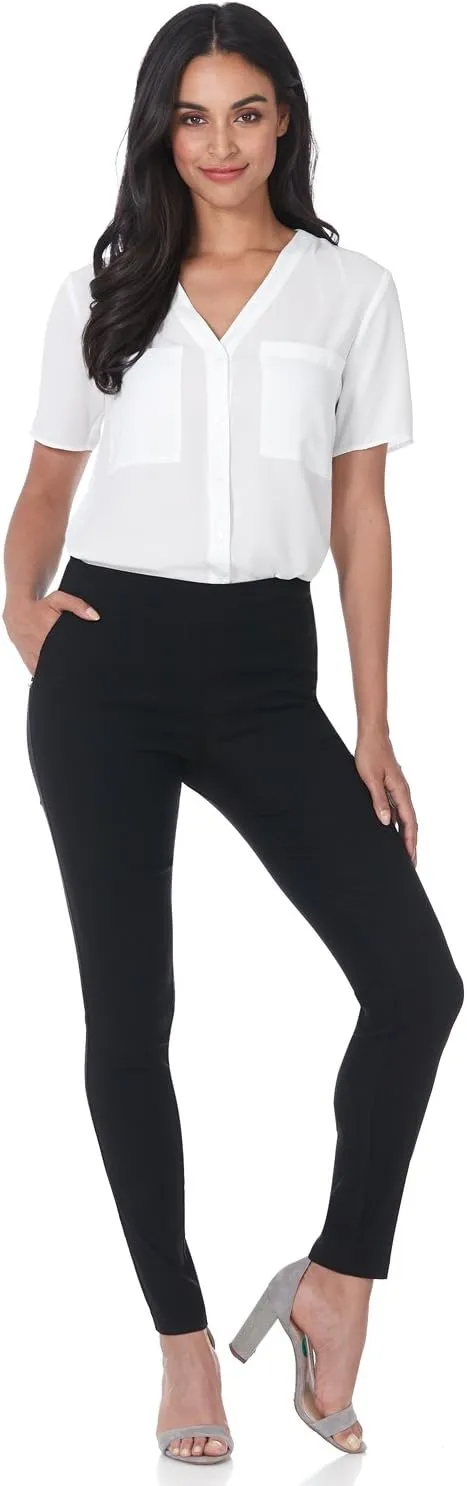 Rekucci Women's Ease into Comfort Modern Stretch Skinny Pant with Tummy Control