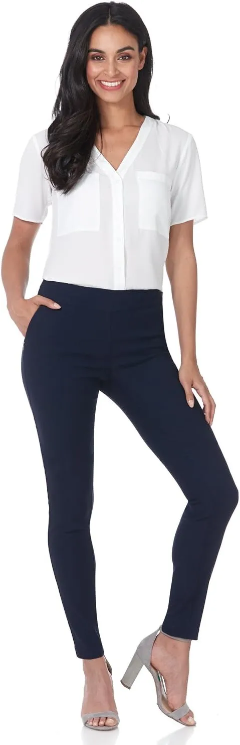Rekucci Women's Ease into Comfort Modern Stretch Skinny Pant with Tummy Control