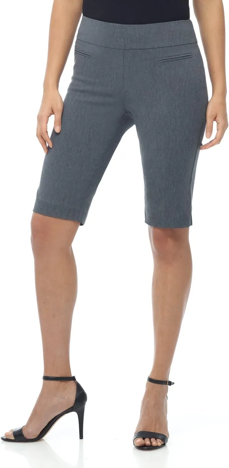 Rekucci Women's Ease into Comfort Pull-On Modern City Shorts