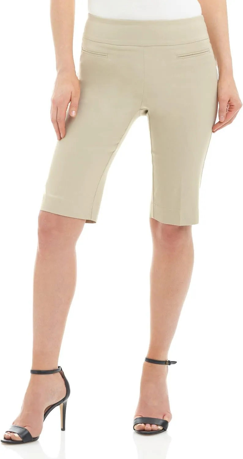 Rekucci Women's Ease into Comfort Pull-On Modern City Shorts