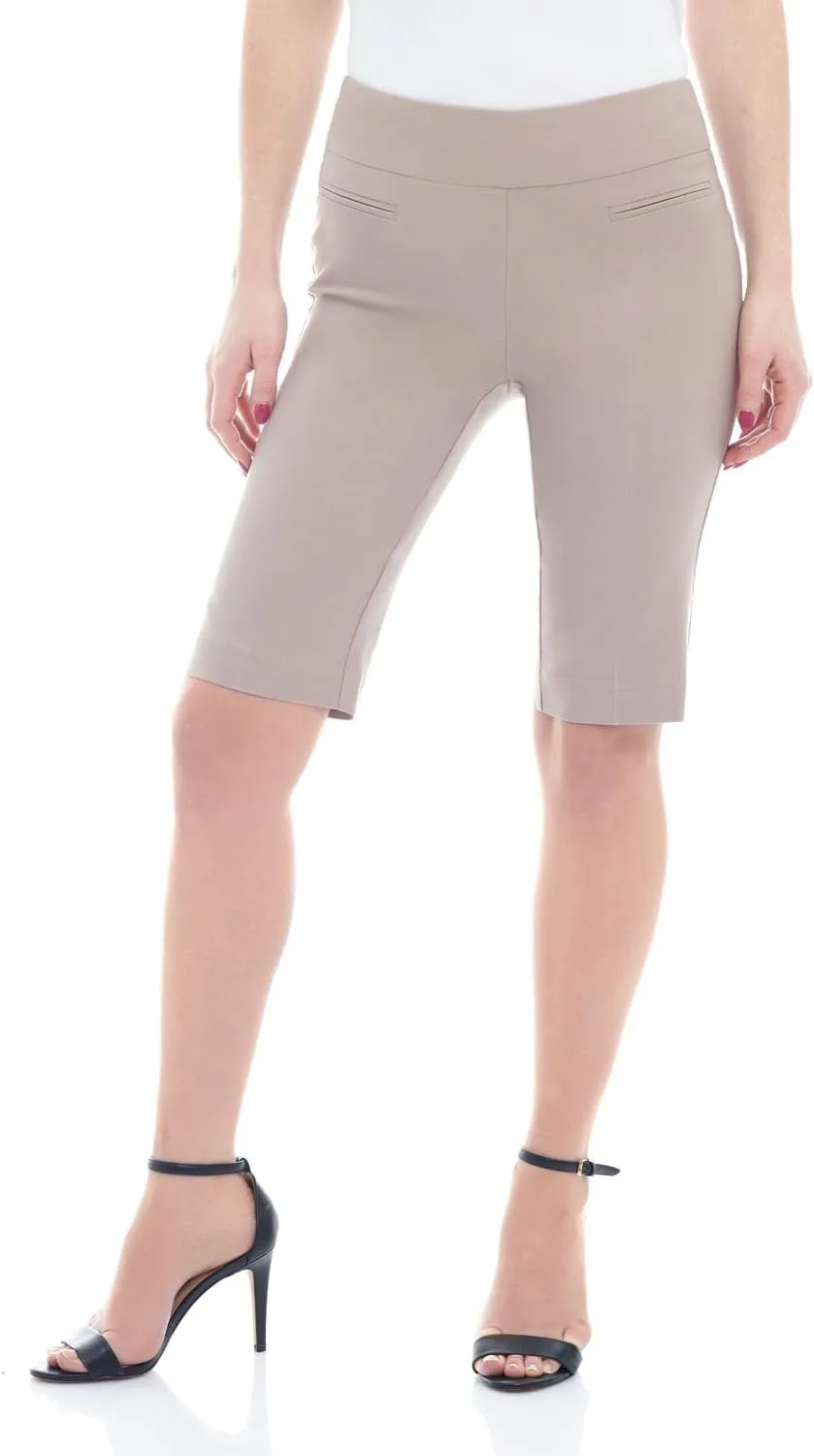 Rekucci Women's Ease into Comfort Pull-On Modern City Shorts