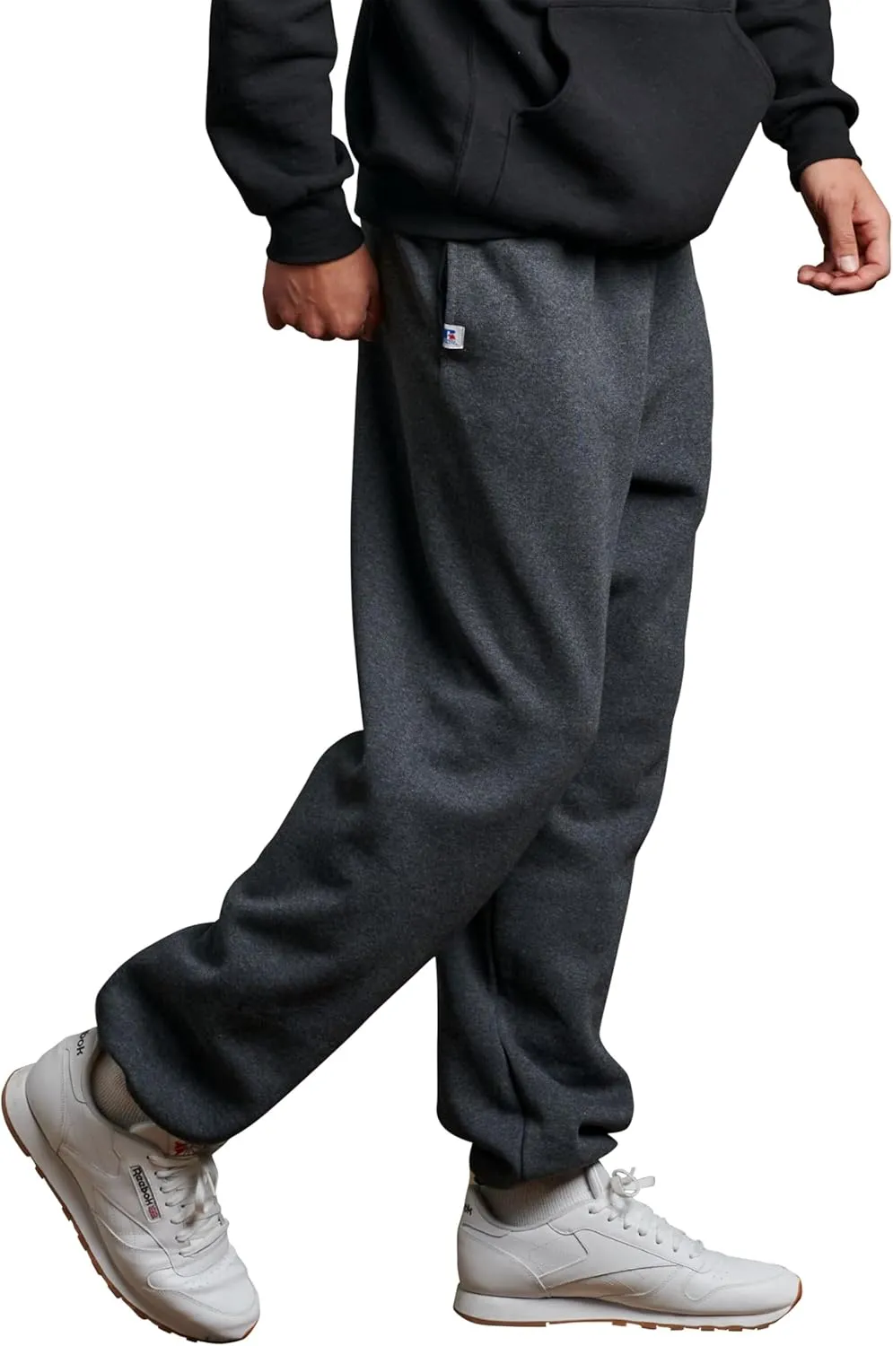 Russell Athletic Men's Dri Power Fleece Elastic Bottom Sweatpants, Relaxed Fit, Moisture Wicking, with or Without Pockets