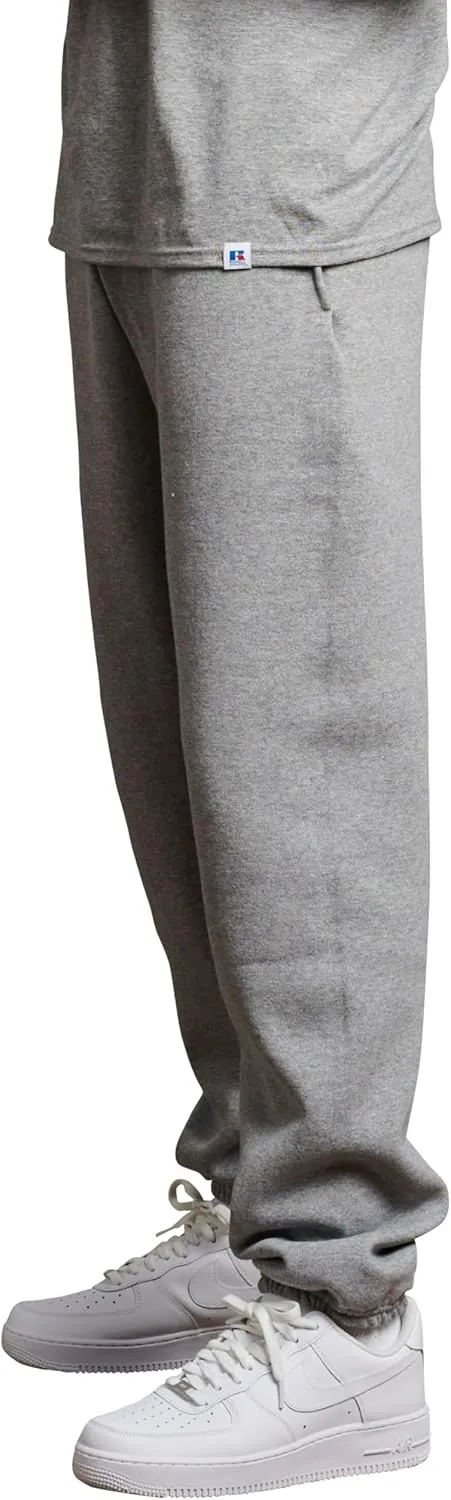 Russell Athletic Men's Dri Power Fleece Elastic Bottom Sweatpants, Relaxed Fit, Moisture Wicking, with or Without Pockets