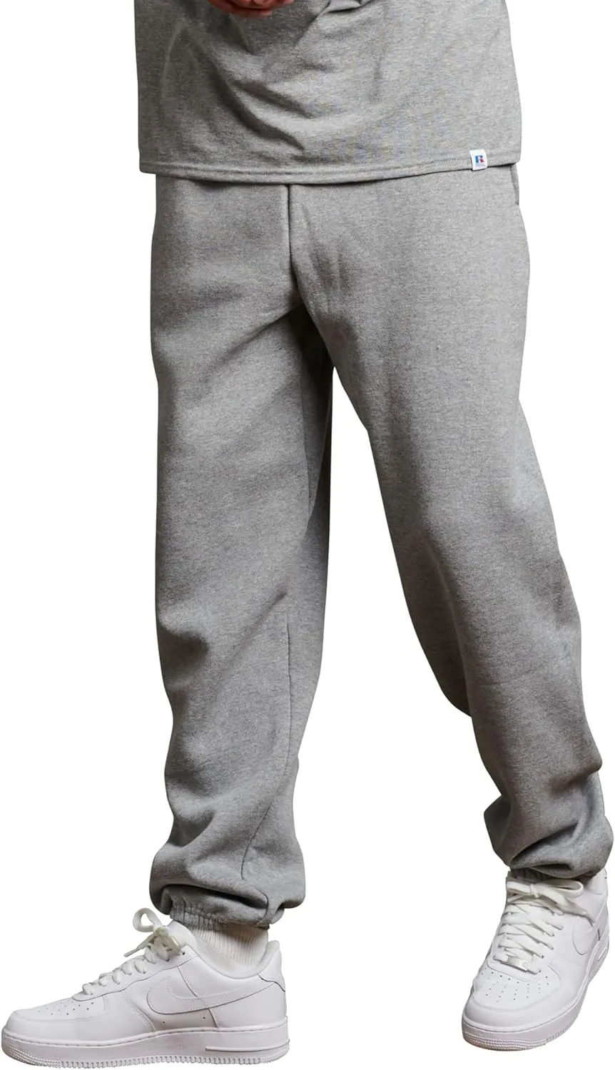 Russell Athletic Men's Dri Power Fleece Elastic Bottom Sweatpants, Relaxed Fit, Moisture Wicking, with or Without Pockets