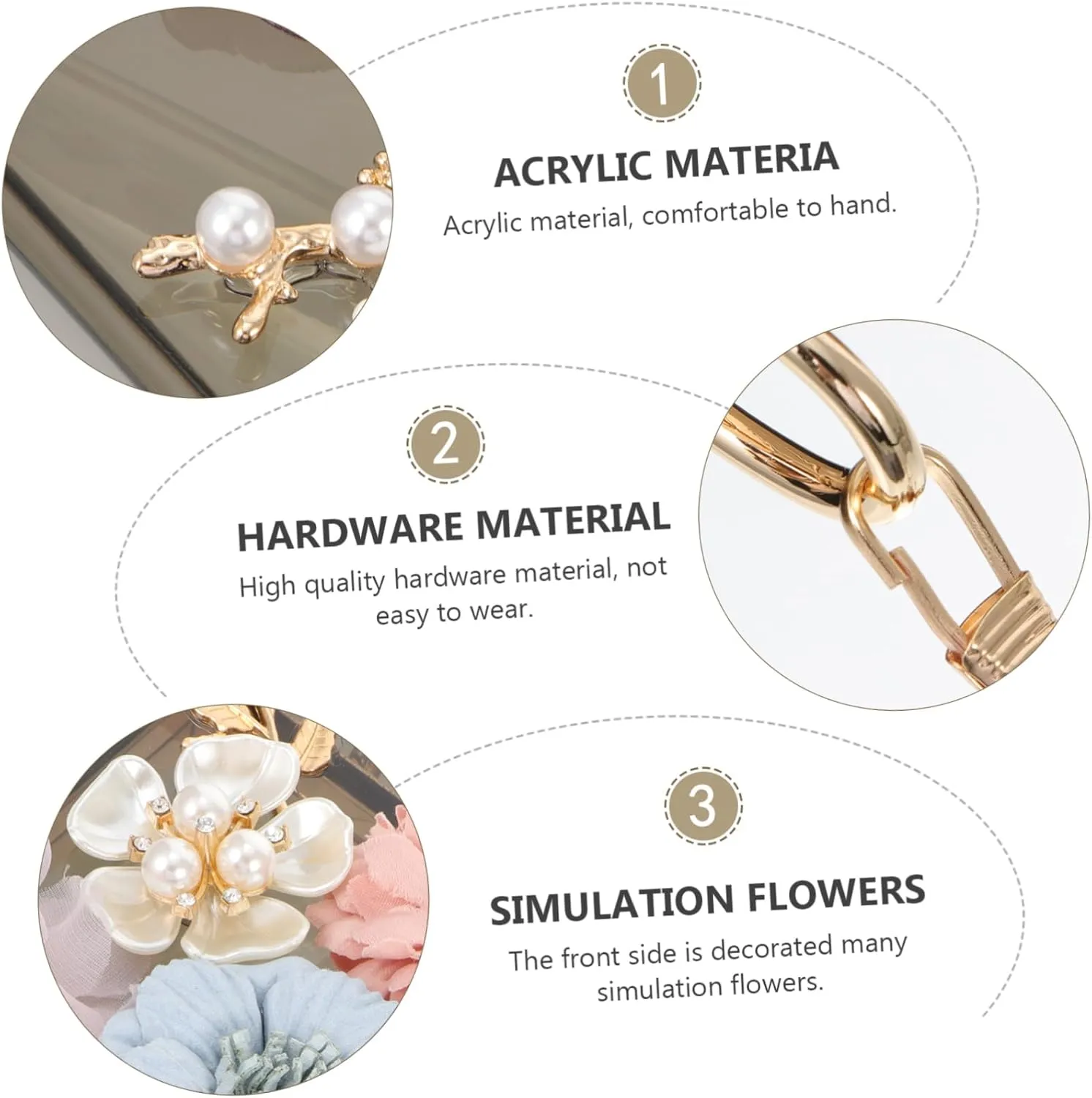 SAFIGLE 1pc Handbag Flower Clutch Bag Small Square Bag Flower Evening Bag Women Shoulder Bag Flower Wedding Bag
