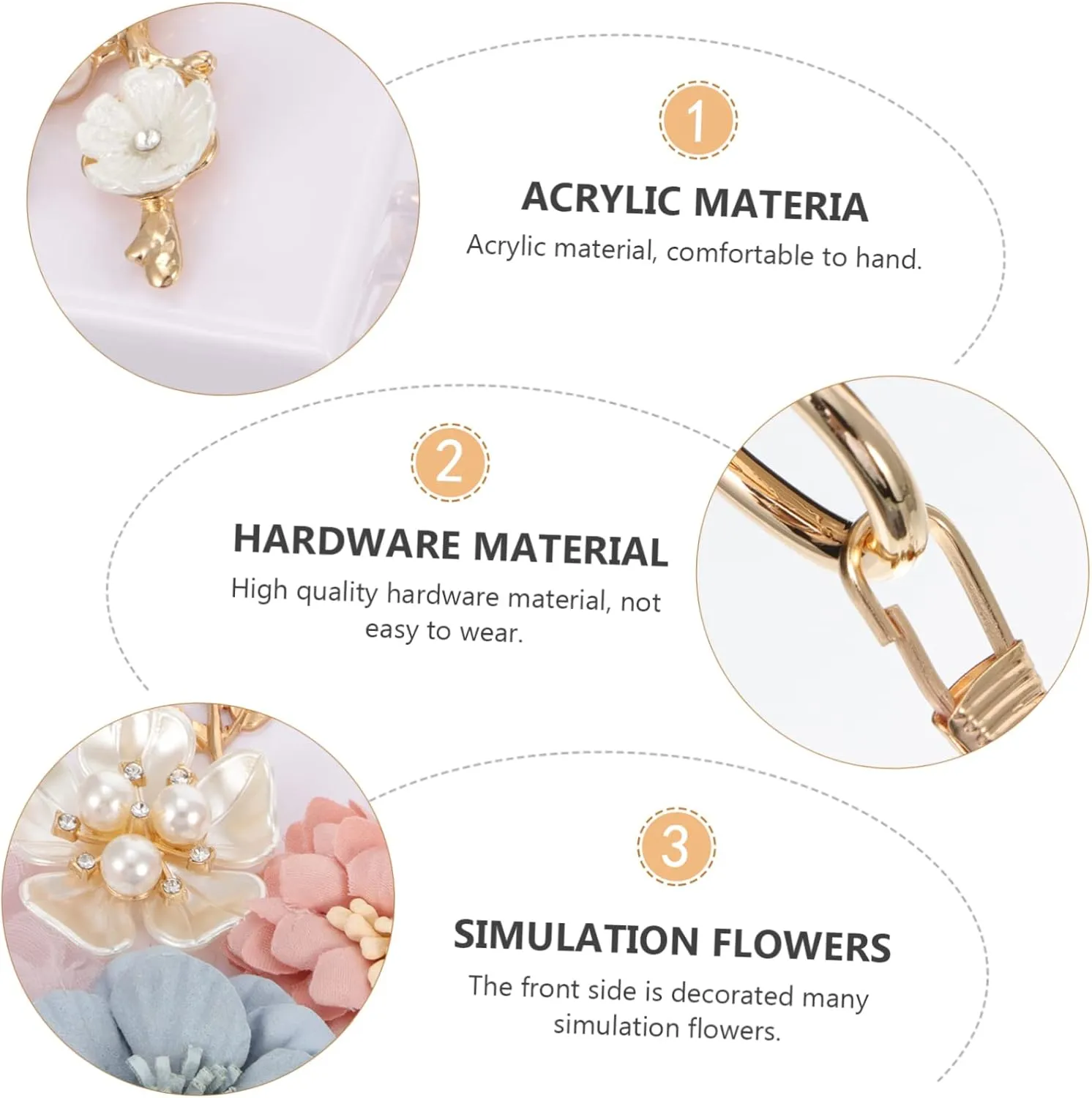 SAFIGLE 1pc Handbag Flower Clutch Bag Small Square Bag Flower Evening Bag Women Shoulder Bag Flower Wedding Bag