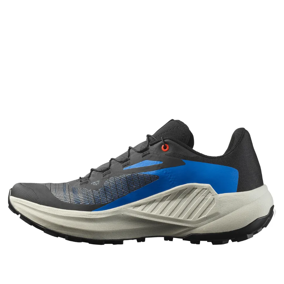 Salomon Men's Genesis Running Shoes in Black/French Blue/Cherry Tomato SS25