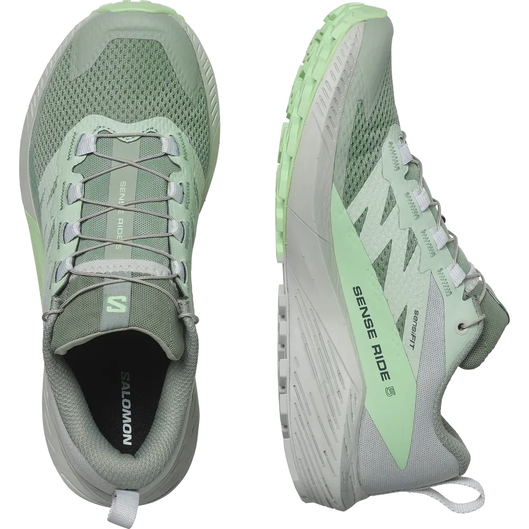 Salomon Sense Ride 5 Shoes (Women's) Lily Pad Metal Green Ash