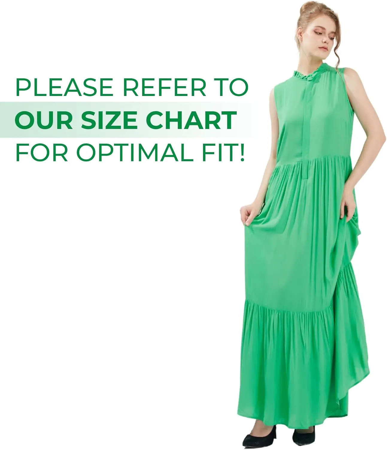 SANDY & SID Women Maxi Shirt Dresses Sleeveless Hidden Button Closure Ruffle Loose Fit Ankle Length Casual Summer Fall Outfit