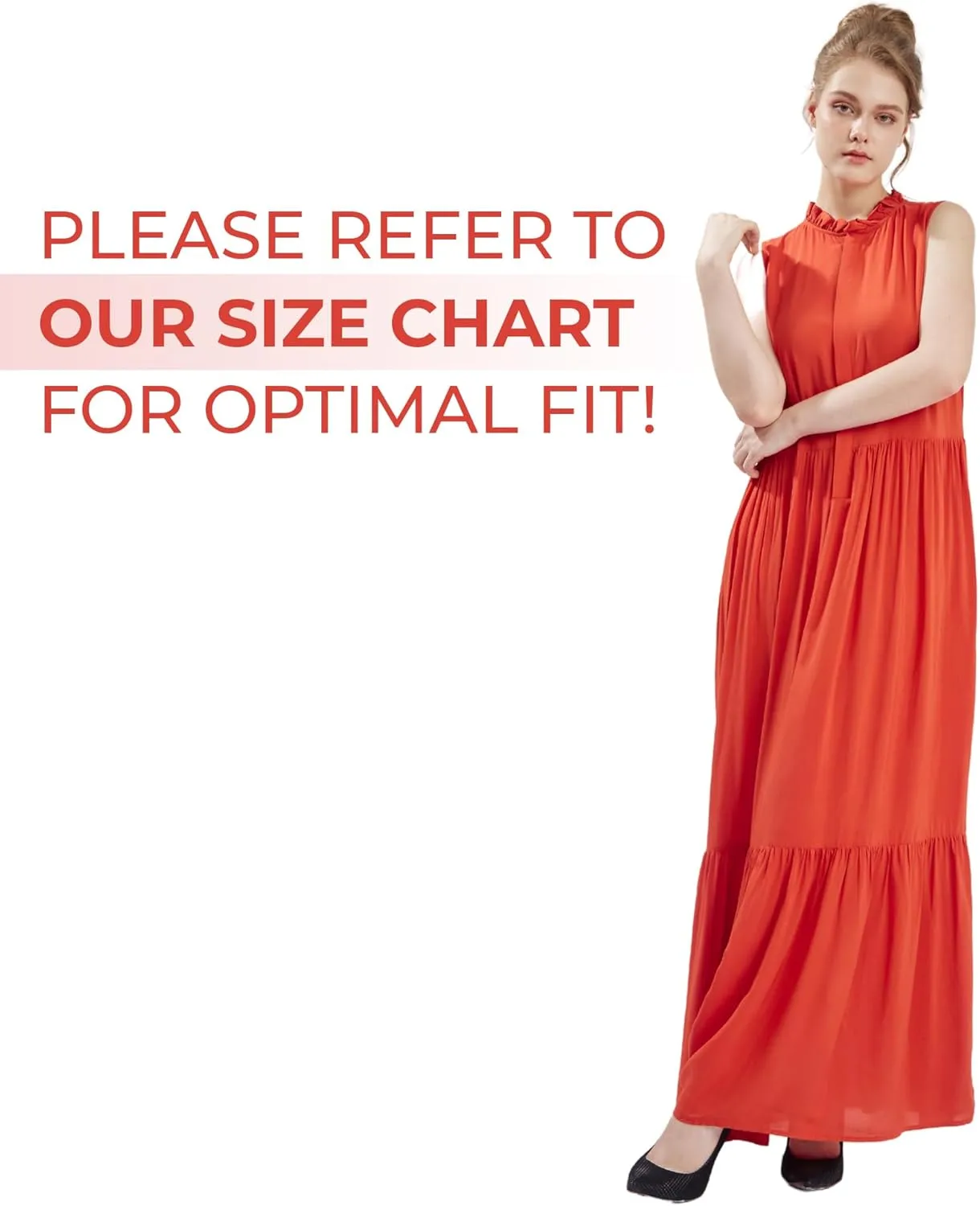 SANDY & SID Women Maxi Shirt Dresses Sleeveless Hidden Button Closure Ruffle Loose Fit Ankle Length Casual Summer Fall Outfit