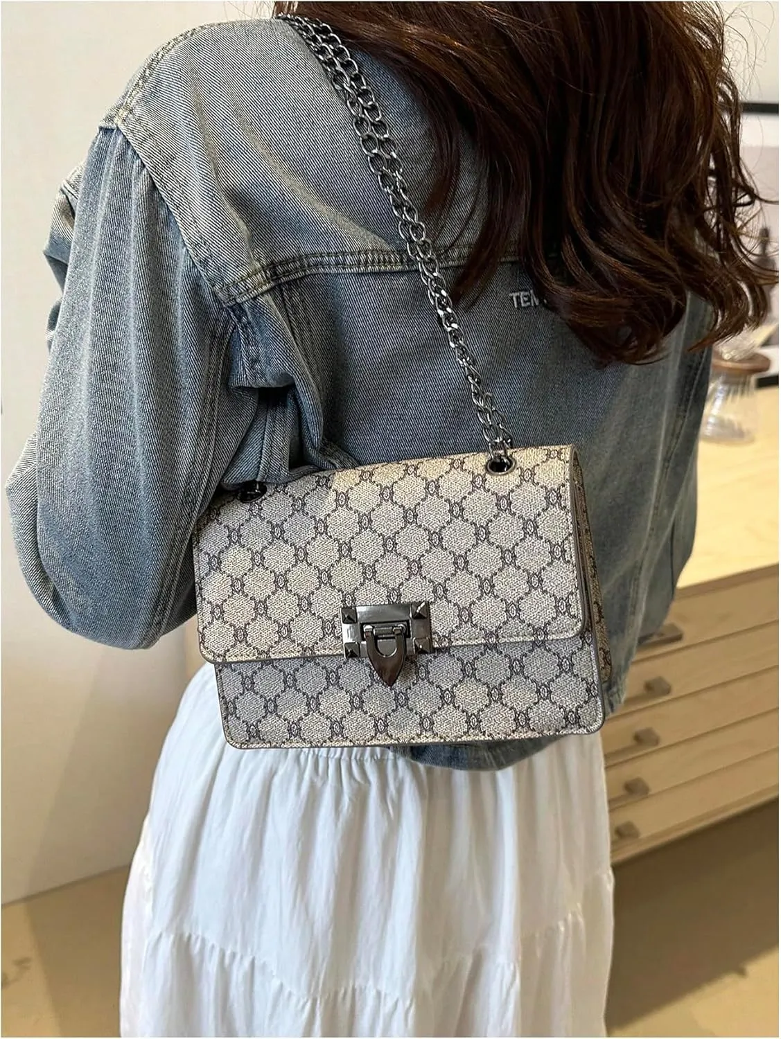 SHENHE Women's Vintage PU Leather Shoulder Bag Buckled Clutch Handbag Underarm Flap Purse