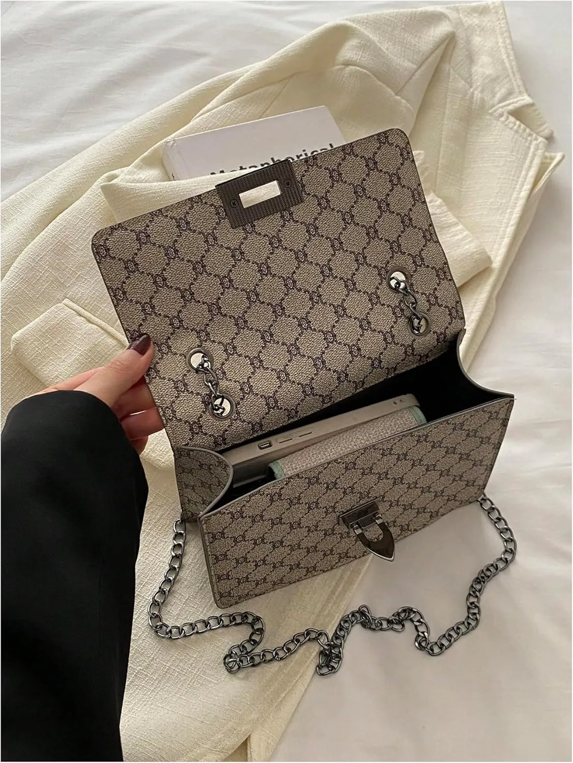 SHENHE Women's Vintage PU Leather Shoulder Bag Buckled Clutch Handbag Underarm Flap Purse