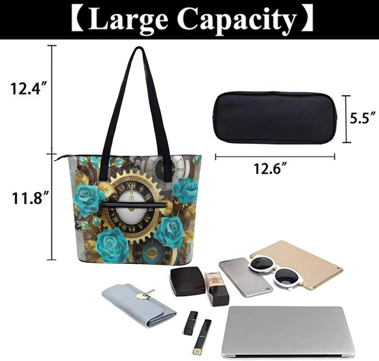 Shoulder Bag Handbags for Women Fashion Tote Bags PU Leather Shoulder Bag Top Handle Satchel Bags Purse