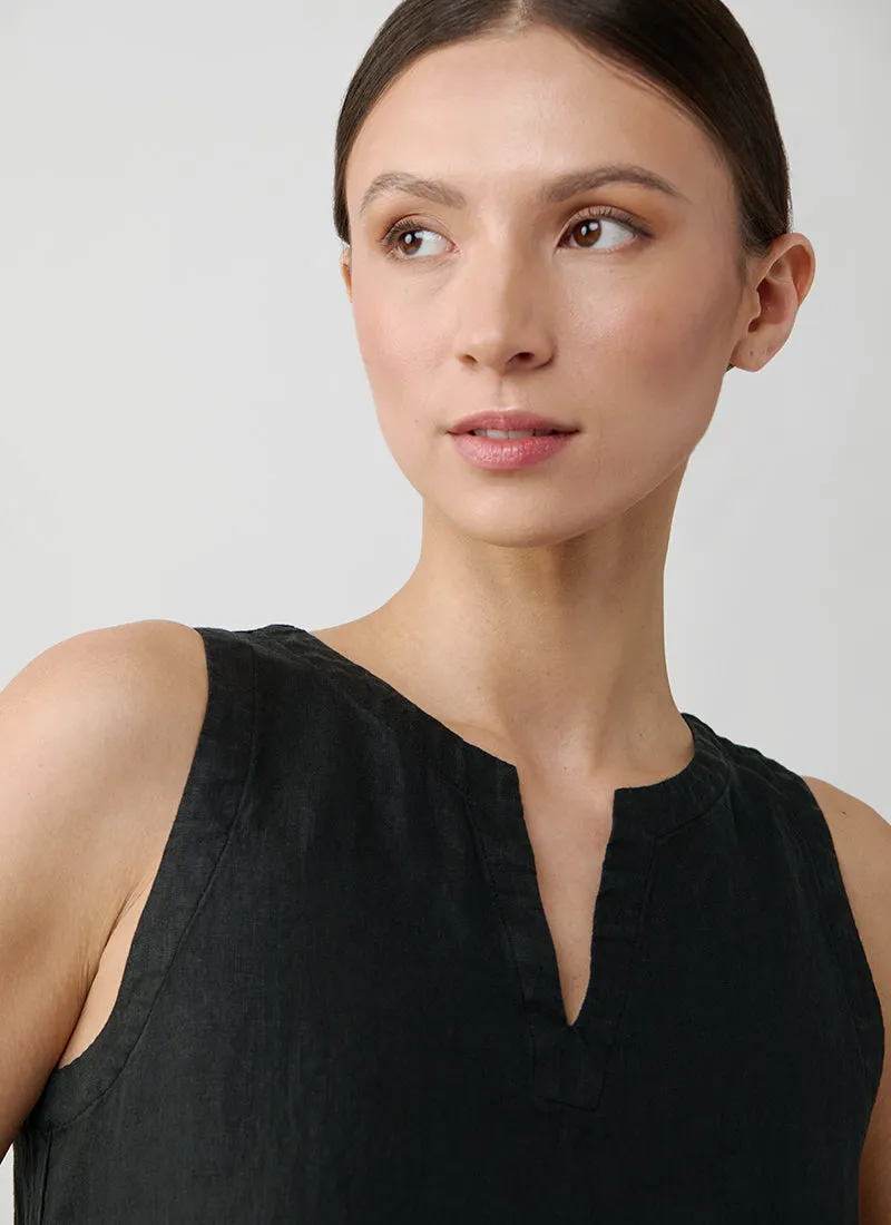 Sleeveless Linen Top