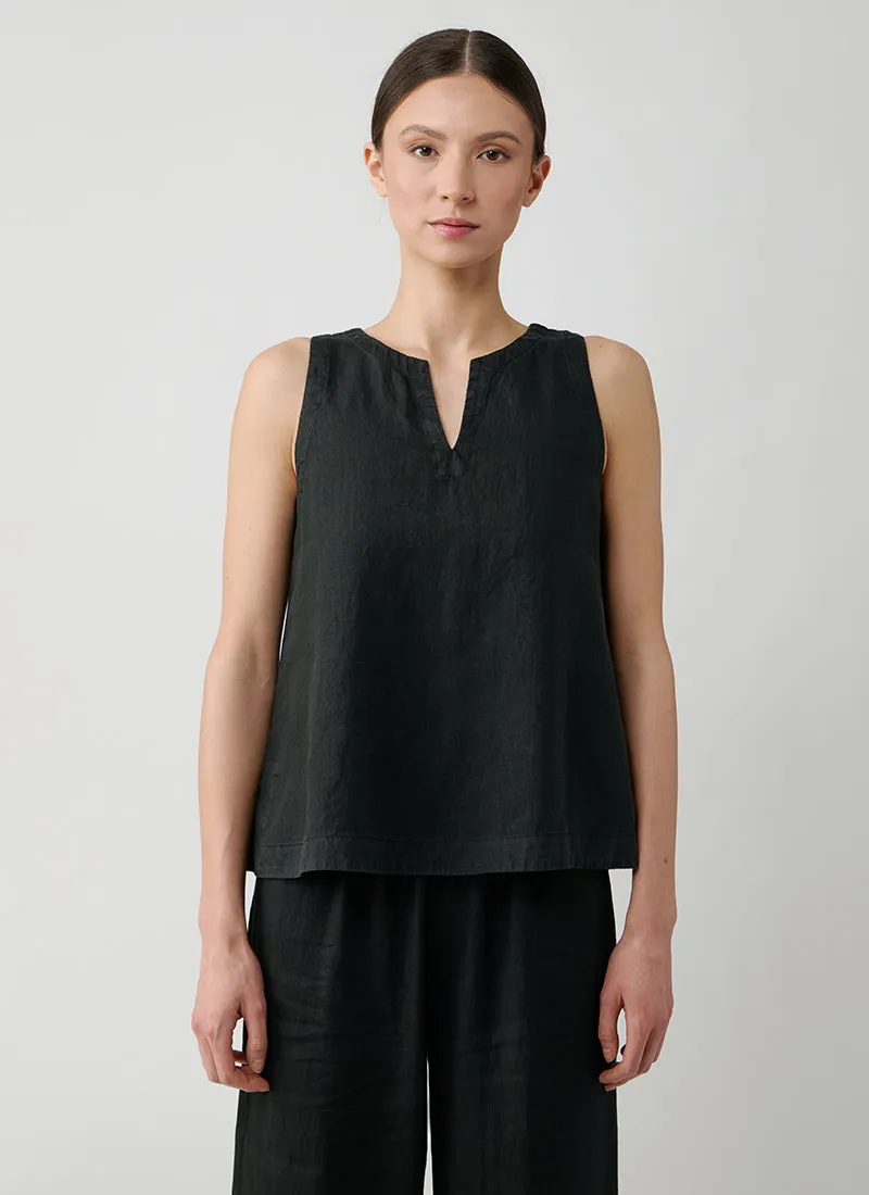 Sleeveless Linen Top