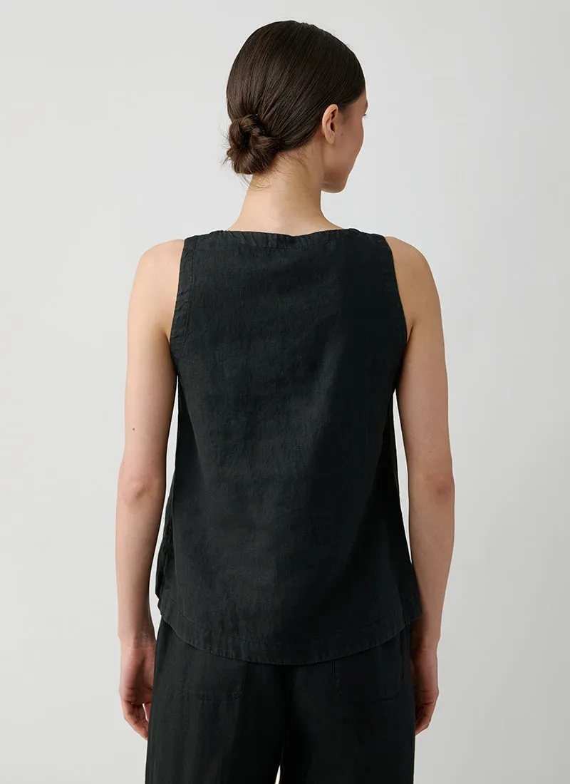 Sleeveless Linen Top