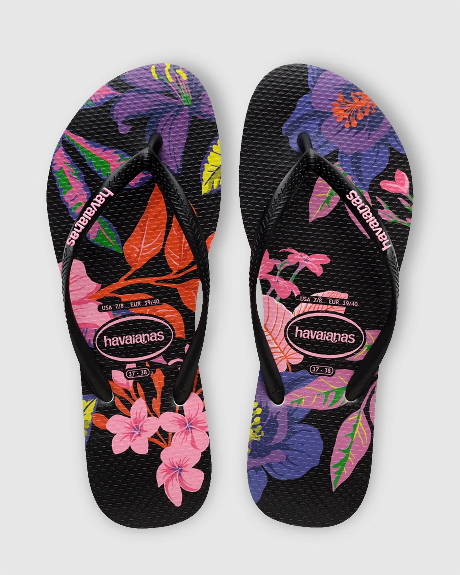 SLIM FLORAL NEON BLACK