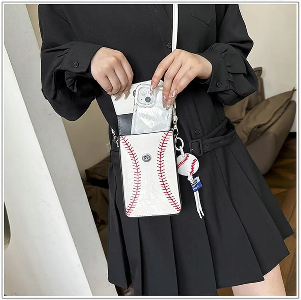 Slouchy Crossbody Bags Women Trendy PU Leather Baseball Phone Purses Crescent Hobo Bags Shoulder Satchel Tote HandBag 2025