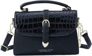 Slouchy Satchel Crossbody Handbags Women Trendy Crocodile Leather Flap Top Handle Purses Crescent Hobo Bags Shoulder Bag